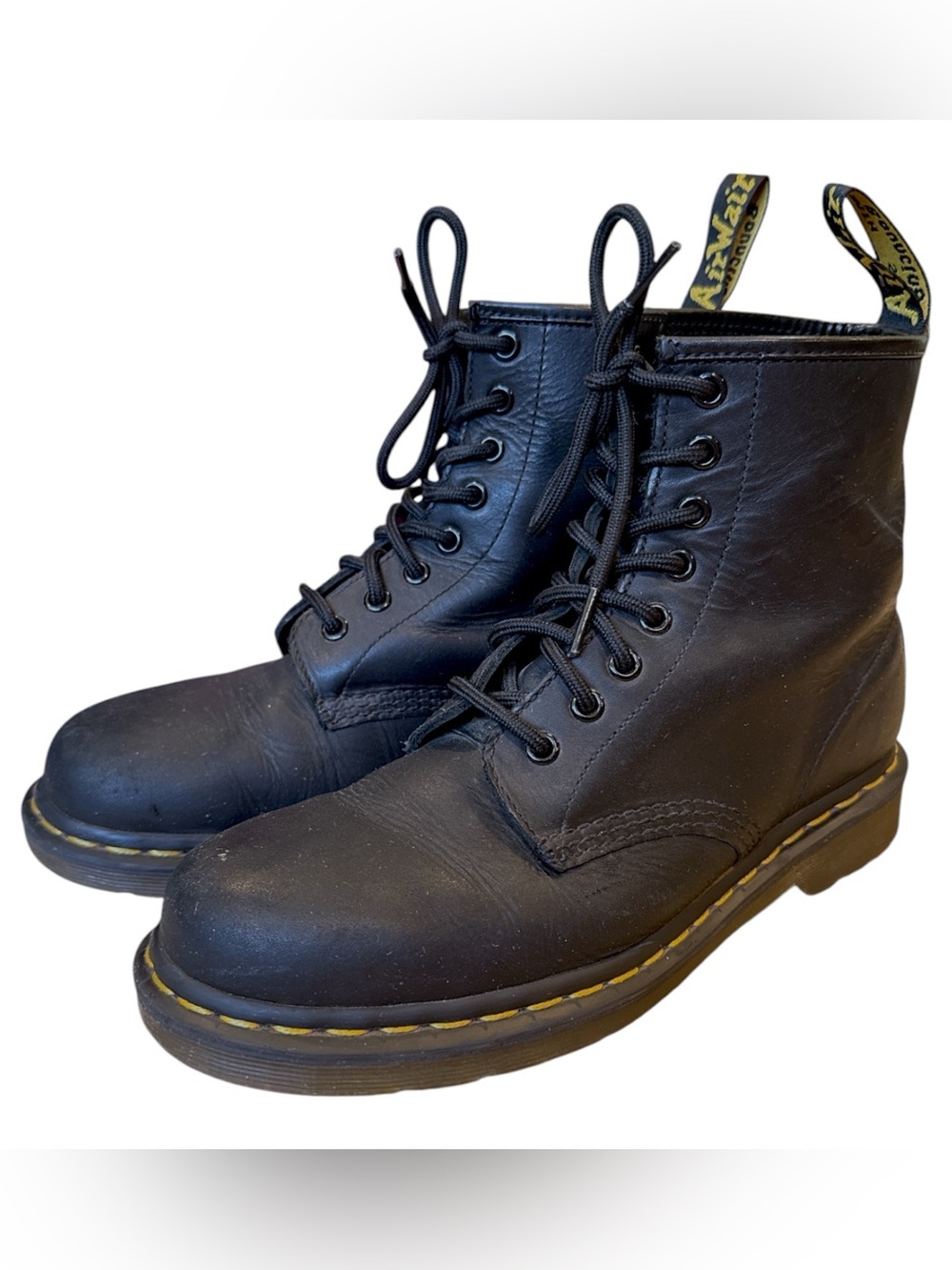 Dr. Martens 1460 Soft Ambassador Leather Black 8-Eye Combat Boots Men’s Size 7